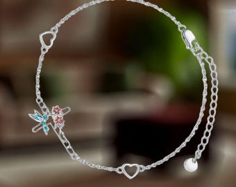 Leuke vogelarmband voor dames sterlingzilveren kolibrie-sieraden