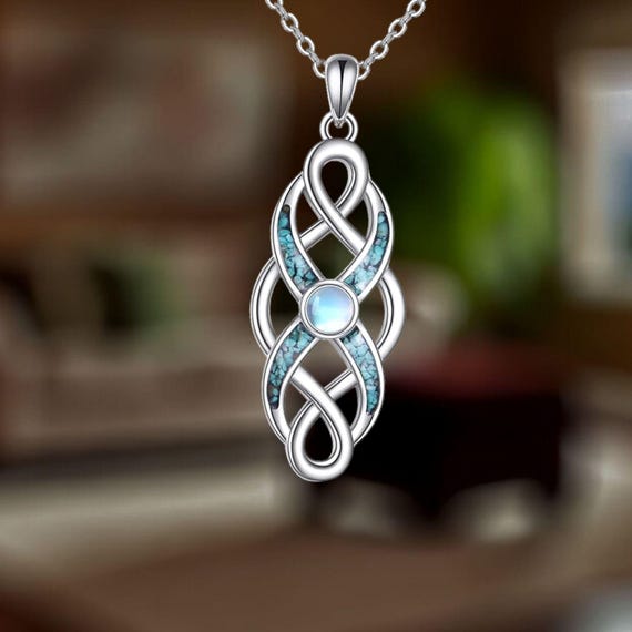 ONEFINITY Collier Boussole En Argent Sterling Avec Nœud Celtique