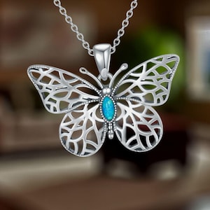 Butterfly Necklace 925 Sterling Silver Butterfly Jewelry For Women