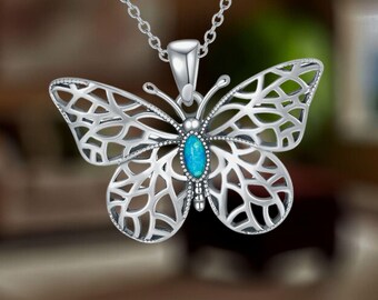 Butterfly Necklace 925 Sterling Silver Butterfly Jewelry For Women