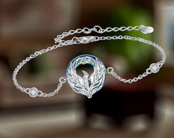 Braccialetto Phoenix Bird per donna in argento sterling
