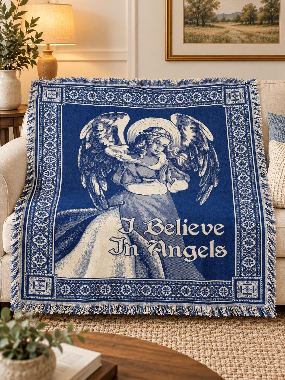 ラグ・カーペット We Believe In Angels rug blanket Tapestry Angel Blanket - Etsy
