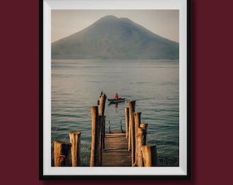 Real Photo, Lake Atitlan Photo Print, Guatemala Photography, Guatemala Fine Art Print, Guatemala Wall Art, Lake Atitlan Travel Poster