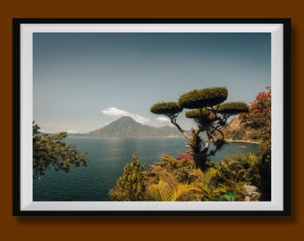 Real Photo, Lake Atitlan Photo Print, Guatemala Photography, Guatemala Fine Art Print, Guatemala Wall Art, Lake Atitlan Travel Poster