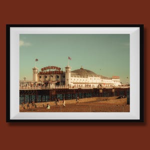 Brighton Pier Print, Brighton Beach Photo, Brighton Print, Brighton Wall Art, Coastal Sunset Poster, Brighton Poster, Brighton Sunset Art