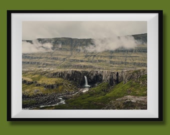 Waterfall Iceland Print, Iceland Landscape Photo, Iceland Wall Art, Iceland Travel Poster, Iceland Waterfall Photo, Iceland Wall Decor