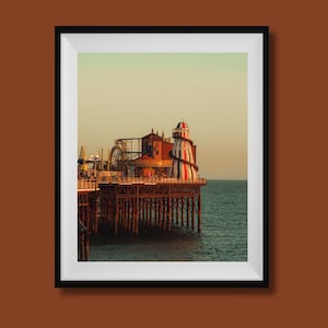 Brighton Pier Print, Brighton Beach Photo, Brighton Print, Brighton Wall Art, Coastal Sunset Poster, Brighton Poster, Brighton Sunset Art