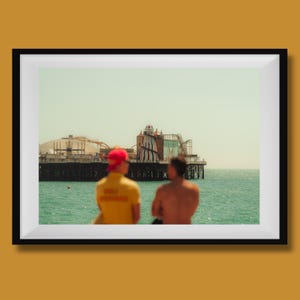 Brighton Beach Photo, Brighton Pier Print, Brighton Print, Brighton Wall Art, Coastal Sunset Poster, Brighton Poster, Brighton Sunset Art