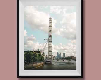 London Photo Print, London Eye Print, Real Photo, London Landmarks Photo, London Fine Art Decor, London Wall Art, London Poster