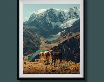 Real Photo, Huayhuash Photo Print, Cordillera Huayhuash Wall Art Decor, Huayhuash Photography, Huayhuash Travel Poster, Peru Wall Art,