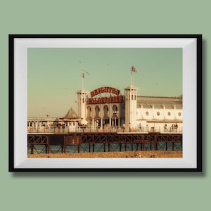 Brighton Pier Print, Brighton Beach Photo, Brighton Print, Brighton Wall Art, Coastal Sunset Poster, Brighton Poster, Brighton Sunset Art