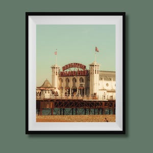 Brighton Pier Print, Brighton Beach Photo, Brighton Print, Brighton Wall Art, Coastal Sunset Poster, Brighton Poster, Brighton Sunset Art