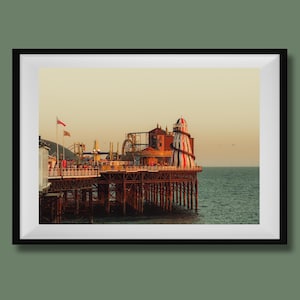 Brighton Pier Print, Brighton Beach Photo, Brighton Print, Brighton Wall Art, Coastal Sunset Poster, Brighton Poster, Brighton Sunset Art
