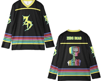Zeds Dead Rave Jersey, TV Head Effect Hockey Shirt, Retro Edm Festival Outfit