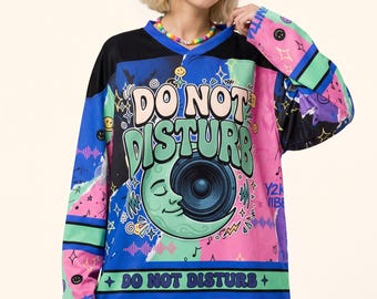 EDM Rave Jersey Do Not Disturb Hockey Shirt Y2K Festival Outfits