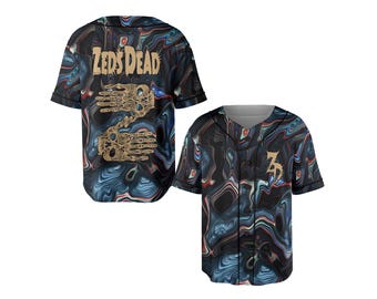 Psychedelic Baseball Jersey Hands Skull Rave Shirt Edm Festival Outfits