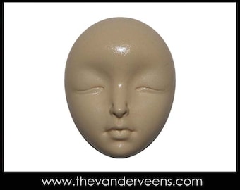 Mold No.155 (Face-child looking with closed eyes) by Veronica