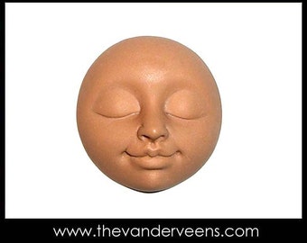 Mold No.22 (Full moon Face with Closed eyes) by Veronica