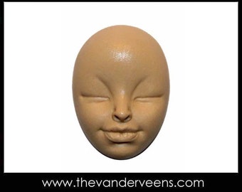 Mold No.215 (Face-African looking with closed eyes) by Veronica jeong