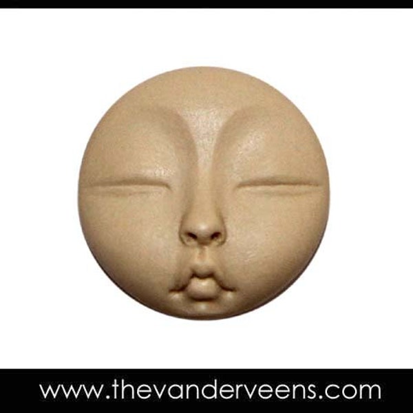 Mold No.156 (Tiny Full moon Face with Clased eyes) by Veronica Jeong