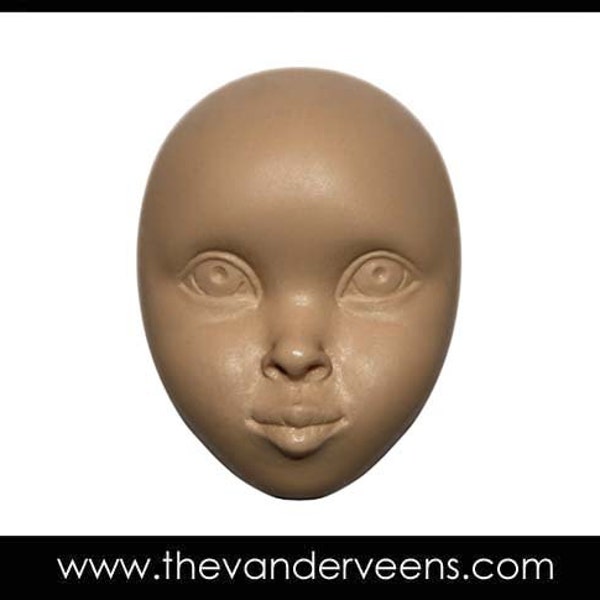 Mold No.183 (Face- African looking with opened eyes) by Veronica Jeong