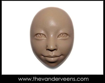 Mold No.84 (Face- African looking with opened eyes) by Veronica Jeong