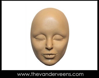 Mold No.195 (Face - Cheekbones with closed eyes) by Veronica Jeong