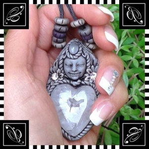 Healing goddess necklace(crystals  flowers) by Veronica Jeong