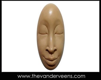 Mold No.184(Elongated Oval African Face- Closed eyes) by Veronica Jeong