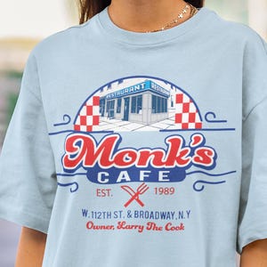 Monk's Cafe Shirt, monk the tv show shirt,monk tv series,monk show gifts,adrian monk crewneck,adrian monk sweatshirt,monk tee,monks cafe tee
