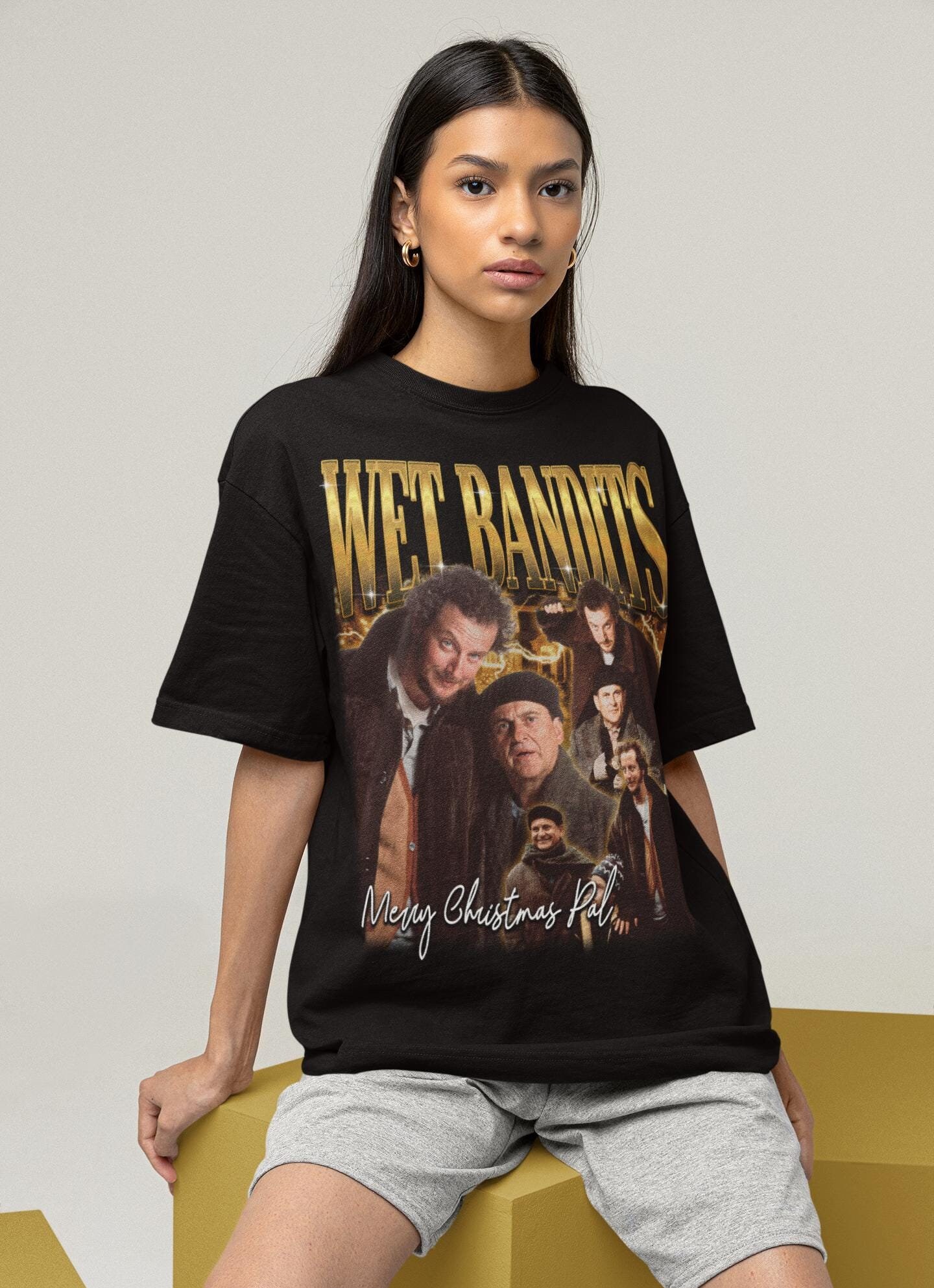 Wet Bandits Shirt, nasse Banditen Sweatshirt, Weihnachtsfilm Shirt, Weihnachtsfilm Sweatshirt, lustiges Weihnachtst-stück, Weihnachten, allein zuhause Pullover