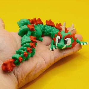 Lóng Dragon 3D Printed Flexi Toy | Articulated Colourful Dragon Figurine | Perfect Gift & Home Decor | Stress Relief