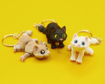 3D Printed Cat Fidget Keyring | Sustainable PLA Stress Relief
