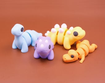 Baby Dino Fidget-leksakspaket | 3D-utskrivna nyckelringar och väskberlocker