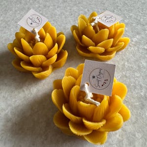 Beeswax Lotus Flower Candle