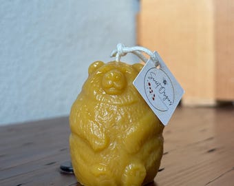 Beeswax Chunky Bear Candle
