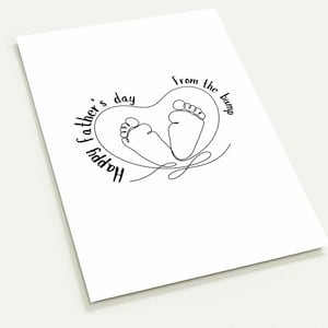 Biglietto per la festa del papà dal pancione / Biglietto per un futuro papà / Dal bambino non ancora nato / Primo biglietto per la festa del papà / Biglietto per un neo-papà / Regalo per un bambino in arrivo