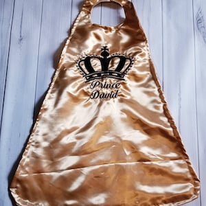 Baby boy Toddler Gold and Black 1st 2nd birthday Royalty Smash cake photo prop KING crown cape