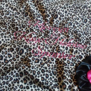 Leopard Cheetah Animal Print SMOOTH Minky & Hot Pink Satin Ruffle Lovey Security blanket 17x21 image 5