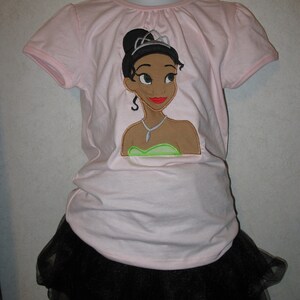 Princess Tiana Frog Fire Fly Birthday Shirt & Ruffle Capri or Jean Set image 6