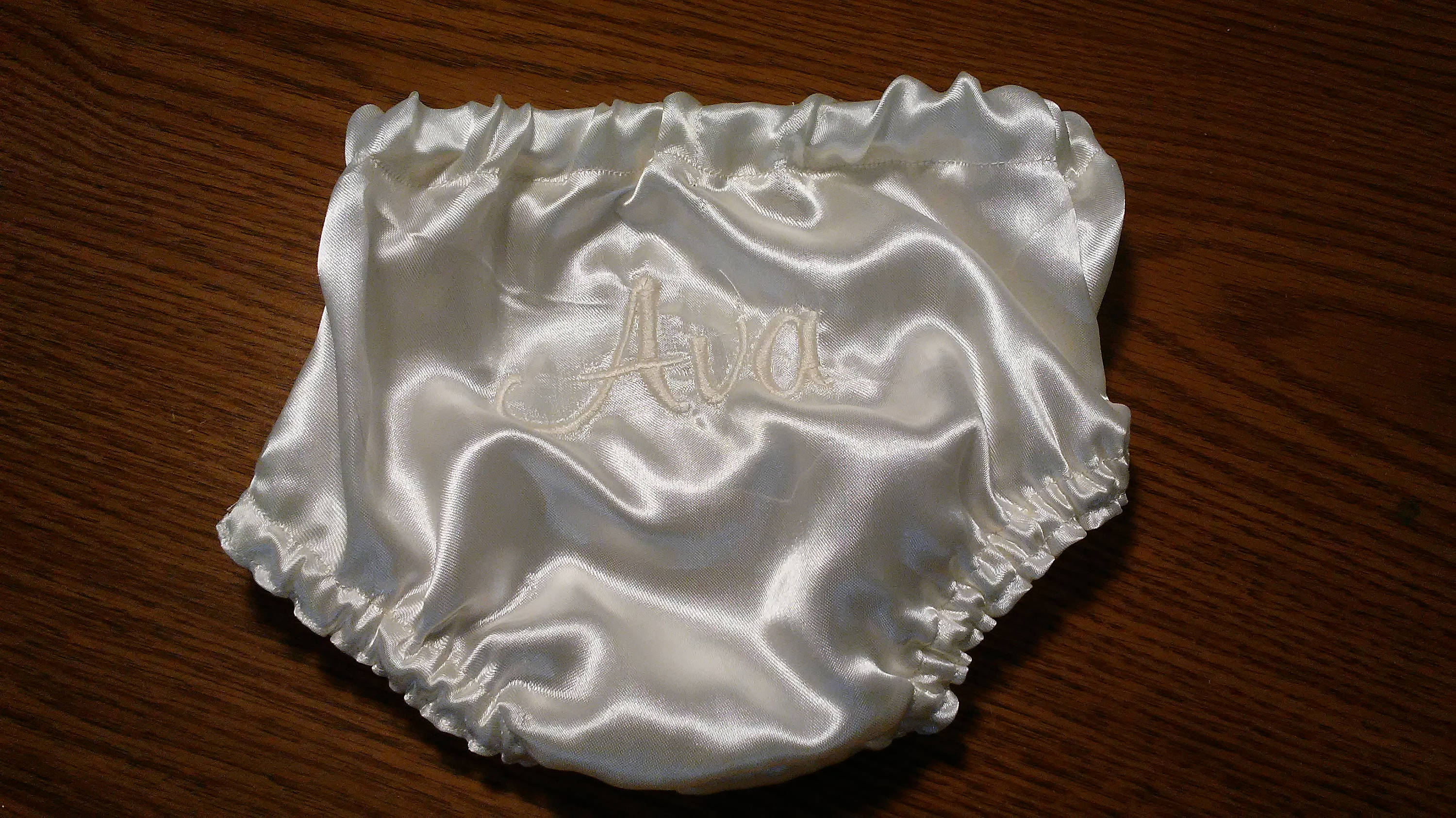 Personalized Ivory Satin Diaper Cover Bloomers 03 months thru Etsy