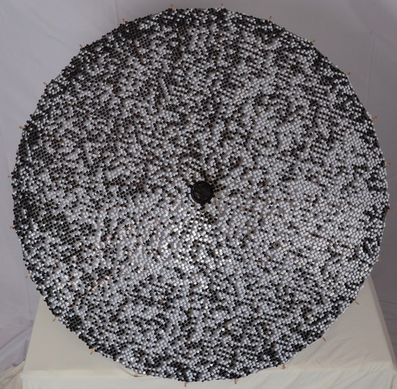 Black and white sequin parasol