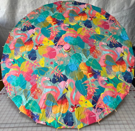 Bohemian Flamingos Parasol