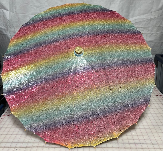 Rainbow Sequins Parasol