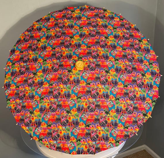multicolored cats parasol