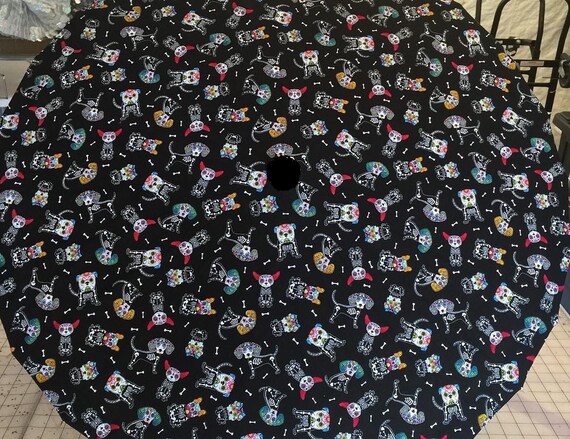 Sugar skull puppy parasol