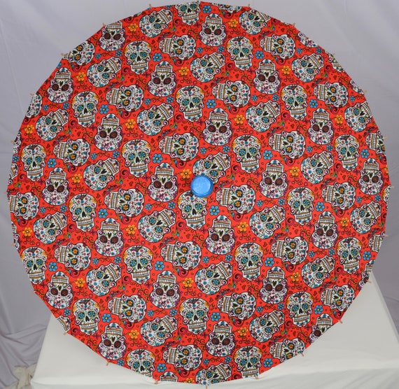 large sugar skulls parasol