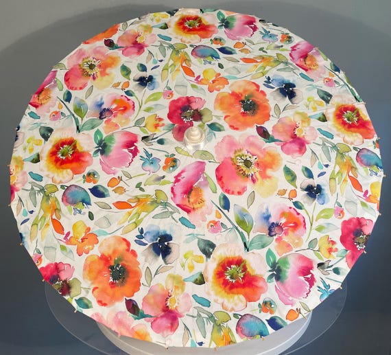 Colorful poppies parasol