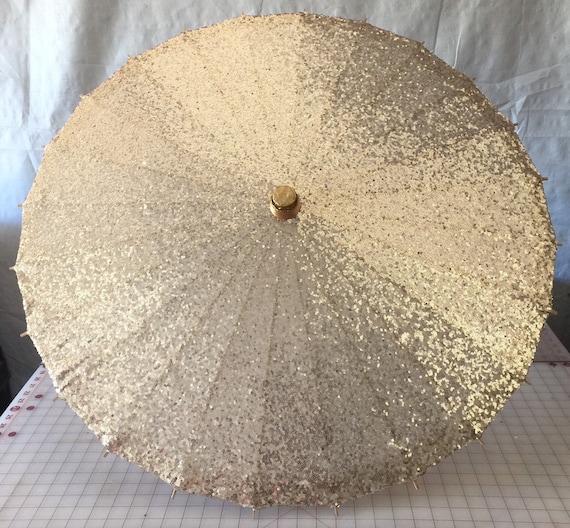 Champagne sequins parasol