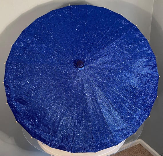 Royal Blue sparkly parasol